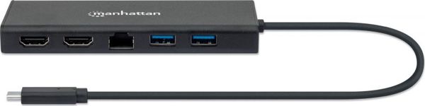 Manhattan USB-C Multiport Docking Station 152747 με HDMI, Gigabit Ethernet, Μαύρο
