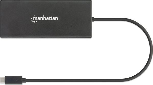 Manhattan USB-C Multiport Docking Station 152747 με HDMI, Gigabit Ethernet, Μαύρο