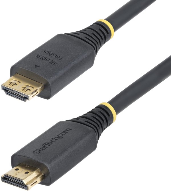 STARTECH.COM 5m High Speed HDMI Kabel mit Griffsteckern 4K 60Hz und 1440p 144Hz 18Gbps UHD HDMI Arc-eArc Kabel mit TPE-Mantel