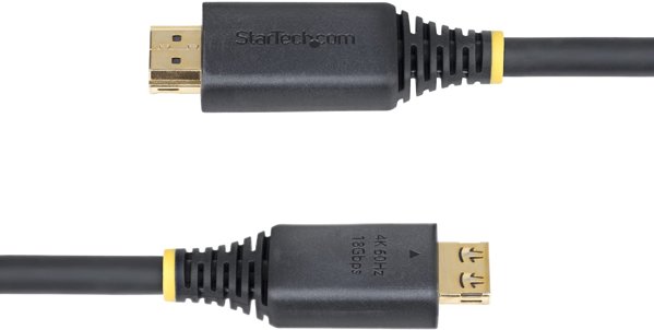 STARTECH.COM 5m High Speed HDMI Kabel mit Griffsteckern 4K 60Hz und 1440p 144Hz 18Gbps UHD HDMI Arc-eArc Kabel mit TPE-Mantel