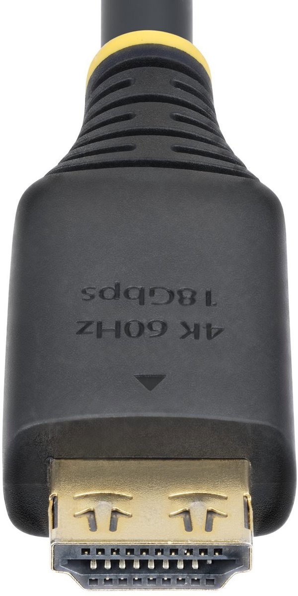 STARTECH.COM 5m High Speed HDMI Kabel mit Griffsteckern 4K 60Hz und 1440p 144Hz 18Gbps UHD HDMI Arc-eArc Kabel mit TPE-Mantel