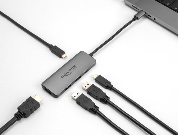 Delock USB Type-C Docking Station 8K, HDMI, USB, PD 3.0 100W, Μαύρο