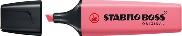 Stabilo Boss Original Υπογραμμιστής, Παστέλ Σκούρο Ροζ, Λοξότμητη Μύτη, 1 Τεμάχιο