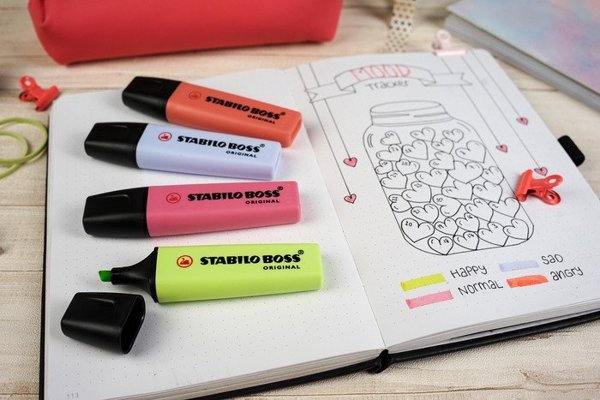 Stabilo Boss Original Υπογραμμιστής, Παστέλ Σκούρο Ροζ, Λοξότμητη Μύτη, 1 Τεμάχιο