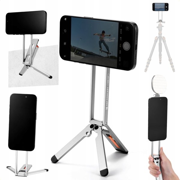 Statyw Uchwyt 3w1 Vlog Video Foto Magnetyczny Magsafe Do Telefonu Iphone Kf / Kf31.139s1 / Srebrny