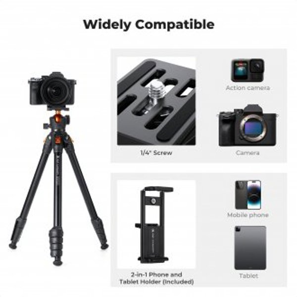 Statyw KF Concept O235A1 z glowica kulowa BH-40 i uchwytem na telefon