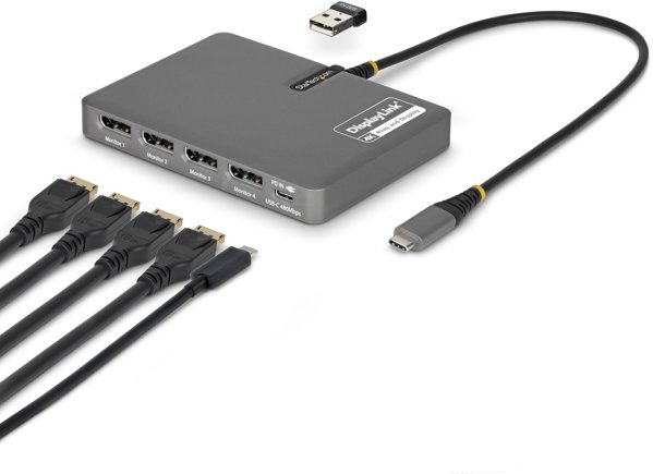 StarTech USB-C Docking Station για 4 Οθόνες 4K 60Hz με 140W PD Passthrough, USB Θύρες για Πληκτρολόγιο και Ποντίκι