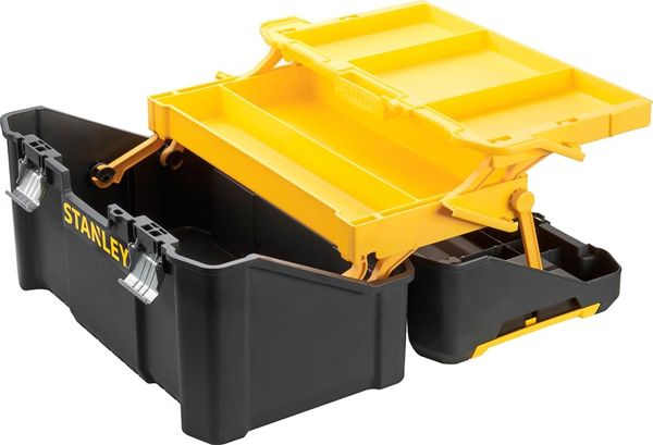 Stanley Εργαλειοθήκη Cantilever STST83397-1, 3 Επιπέδων με 2 Δίσκους και Organizers, Μαύρο/Κίτρινο