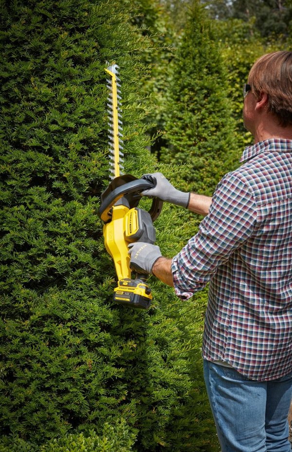 Stanley SFMCHT855B Ψαλίδι Μπορντούρας Μπαταρίας V20 55cm, Λεπίδα Κοπής Laser