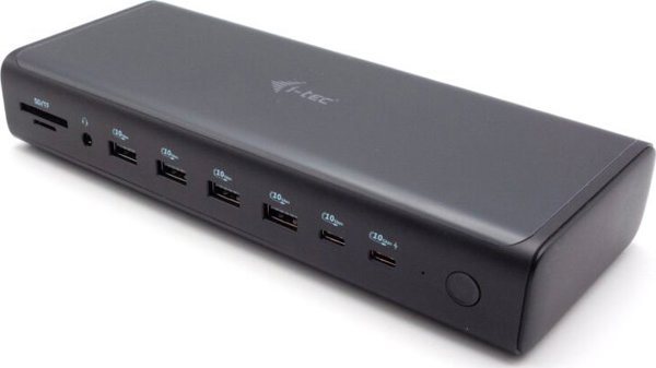 I-TEC Universal Docking Station 6x 4K, USB-A/USB-C/Thunderbolt, 2x HDMI, 2x DisplayPort, Gigabit Ethernet, Μαύρο (CA6MONITORDOCKPD)