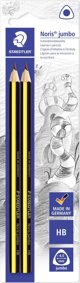 Staedtler Μολύβι Noris Jumbo 119, HB, Τριγωνικό, 4mm, 2 Τεμάχια σε Blister