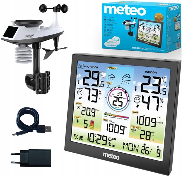 Stacja Pogodowa POGODY Bezprzewodowa METEO Higrometr Barometr WIFI SP601