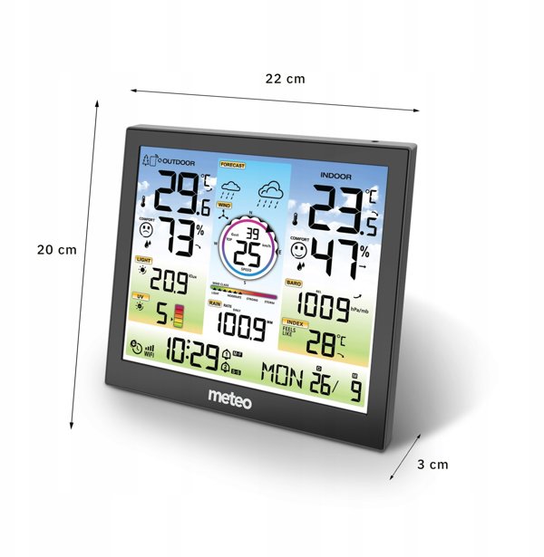 Stacja Pogodowa POGODY Bezprzewodowa METEO Higrometr Barometr WIFI SP601