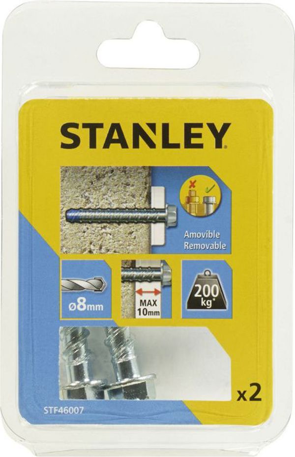 Stanley Μεταλλική βίδα για μπετό με μπλε άκρη 8 x 75 mm 2 τεμ. (STF46007-XJ)
