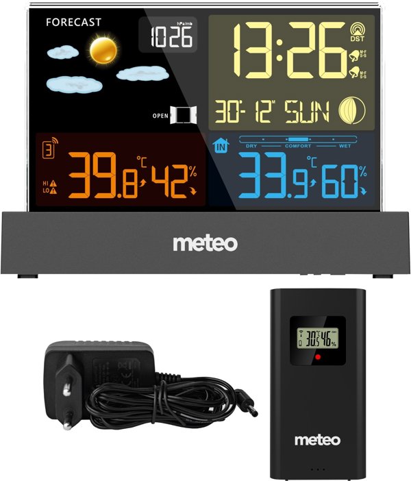 Stacja pogodowa pogody METEO Higrometr Barometr Termometr Zegar SP110