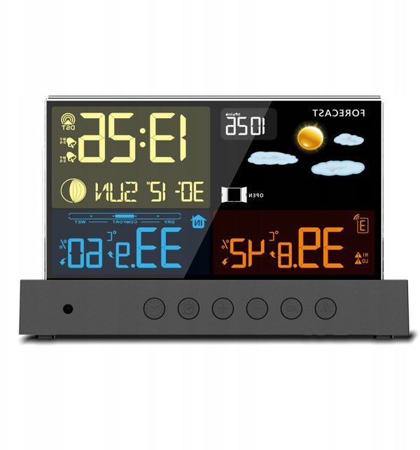 Stacja pogodowa pogody METEO Higrometr Barometr Termometr Zegar SP110