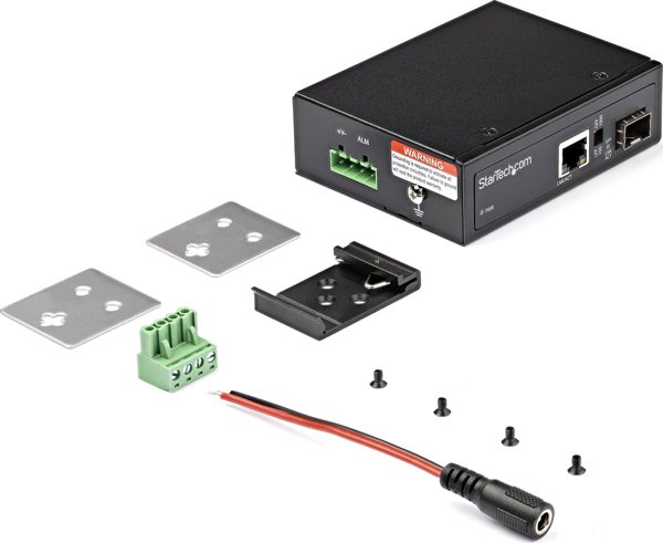 StarTech IMC1GSFP .com konwerter sieciowy 1000 Mbit/s Multifunkcyjny, Pojedynczy Czarny