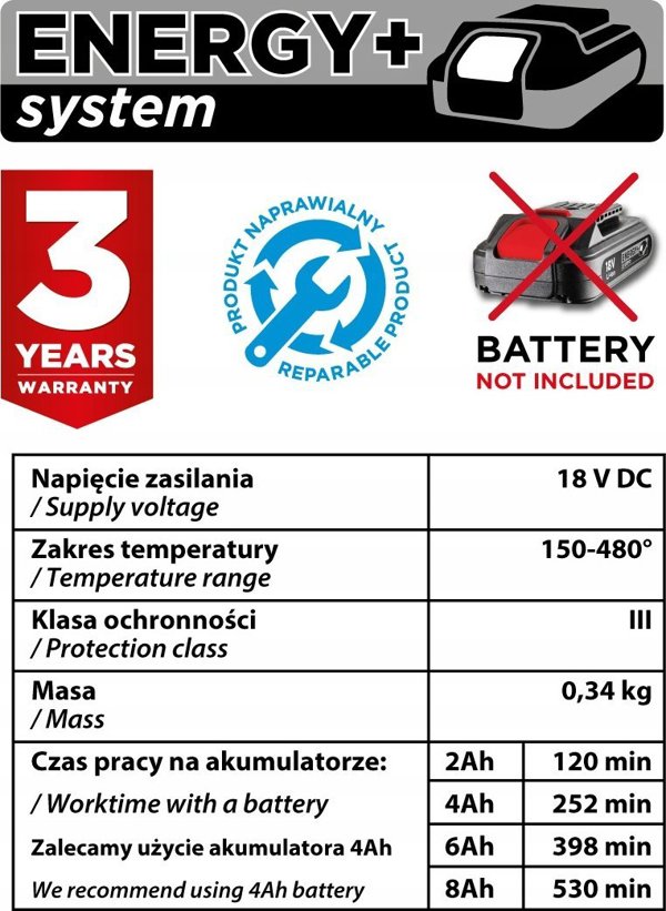 Graphite Σταθμός Συγκόλλησης Energy+ 18V - Σώμα (Χωρίς Μπαταρία)