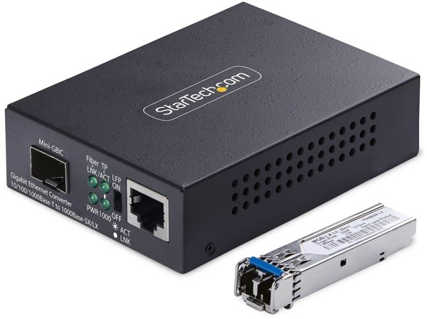 StarTech MCM1110SMLC20 konwerter sieciowy 2000 Mbit/s 1310 nm Pojedynczy Czarny