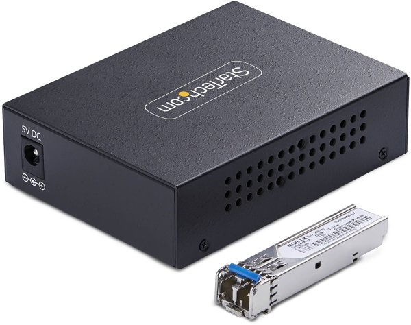 StarTech MCM1110SMLC20 konwerter sieciowy 2000 Mbit/s 1310 nm Pojedynczy Czarny
