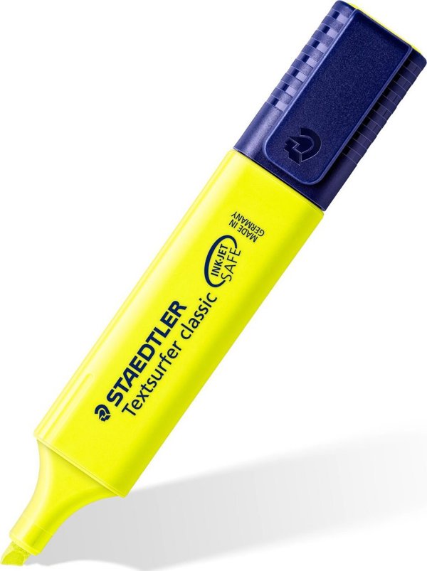 Staedtler Textsurfer Classic 364 Μαρκαδόροι Υπογράμμισης, Λοξή Μύτη, 4 Χρώματα (Πράσινο, Πορτοκαλί, Ροζ, Κίτρινο)