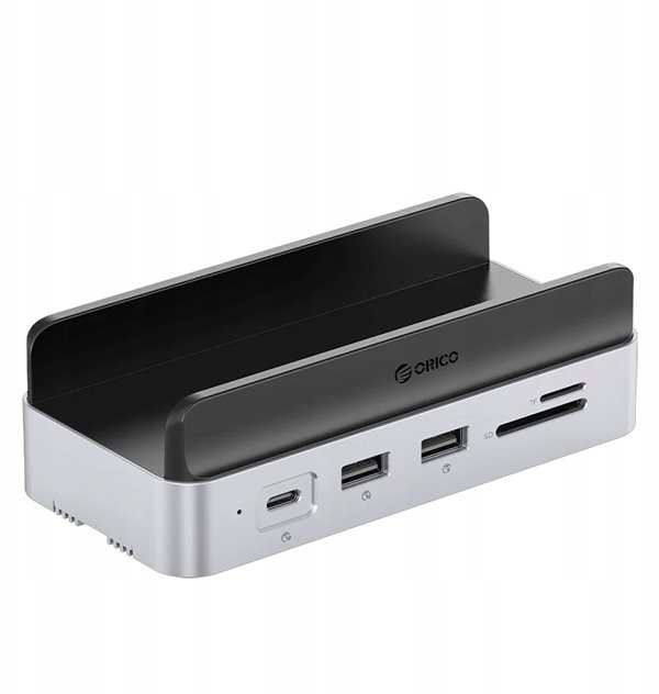 Stacja dokujaca Orico MiniDock 10w1 z kieszenia na dysk twardy SSD srebrna