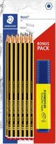 Staedtler Μολύβια Noris 120 HB, Εξαγωνικά, Σετ 12 Τεμαχίων, Blister, Κίτρινο/Μαύρο
