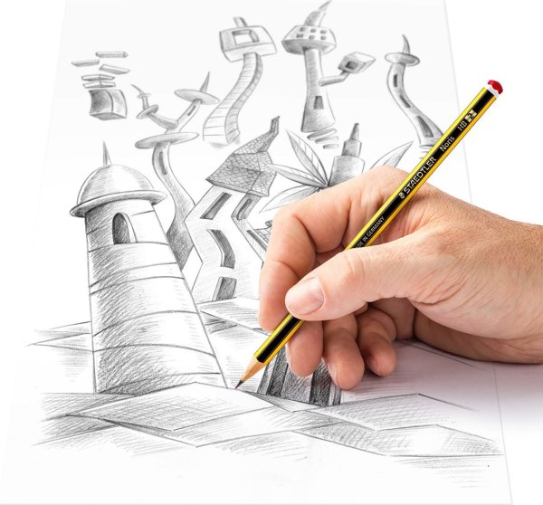 Staedtler Μολύβια Noris 120 HB, Εξαγωνικά, Σετ 12 Τεμαχίων, Blister, Κίτρινο/Μαύρο