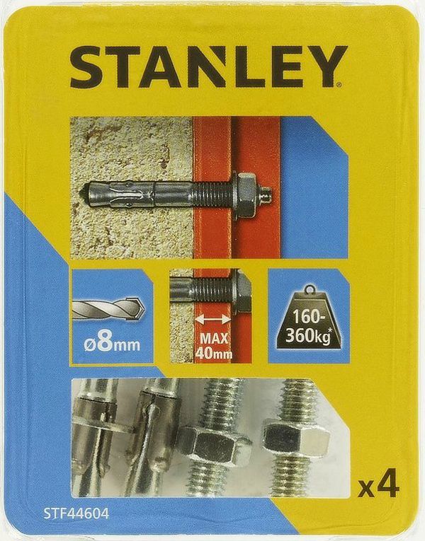 Stanley Fatmax Μηχανικά Κοχλιωτά Στηρίγματα/Άγκυρες 8 x 80mm - 4τμχ (STF44604-XJ)