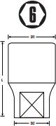 Stanley Καρυδάκι 6 σημείων 1/4" 14 mm (STMT72885-8B)