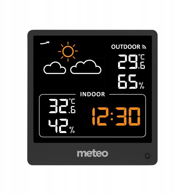 STACJA POGODOWA METEO SP200 Z POGODYNKA EKRAN LCD CZUJNIK BEZPRZEWODOWY