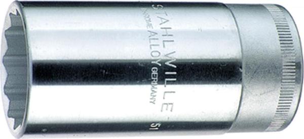 Stahlwille SOCKET 1/2"-30mm LONG 12-ANGLE STAHL