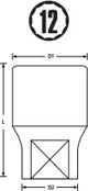 Stanley Καρυδάκι 12 σημείων 3/8" 16 mm (STMT72905-8B)
