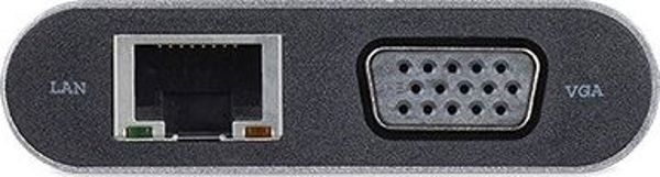 Acer USB-C Docking Station 12-in-1 (HP.DSCAB.009) με 2xHDMI, DisplayPort, RJ45, USB 3.2, SD/TF & PD, Γκρι
