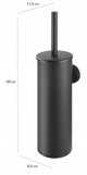 STELLA CLASSIC SZCZOTKA WC WISZACA CZARNY MAT