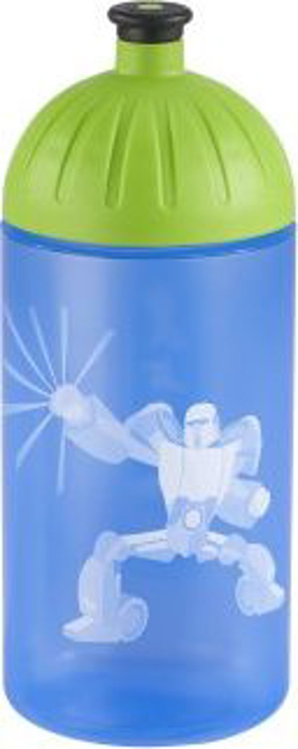Step by Step Παγούρι Power Robot, 500ml, Μπλε/Πολύχρωμο, Παιδικό Μπουκάλι για Νερό & Ροφήματα