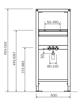 Koło Technic GT Σκελετός Νιπτήρα 50cm, Ύψος 113-133cm, Για Άτομα με Αναπηρία (99402000)