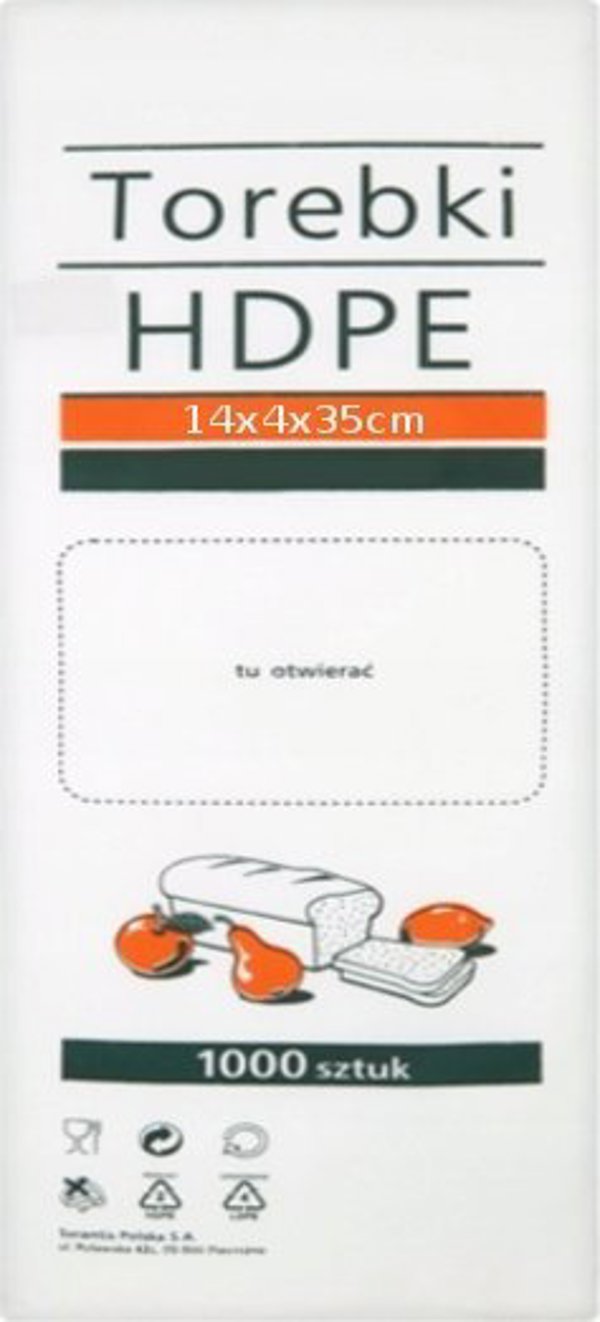Stella Διαφανείς Σακούλες Τροφίμων HDPE, 14x4x35cm, 1000 Τεμάχια