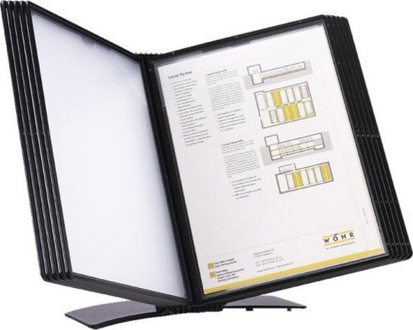 Stickn Registersystem A4 Easymount t/20 kieszenie czarny model biurkowy excl. kieszenie