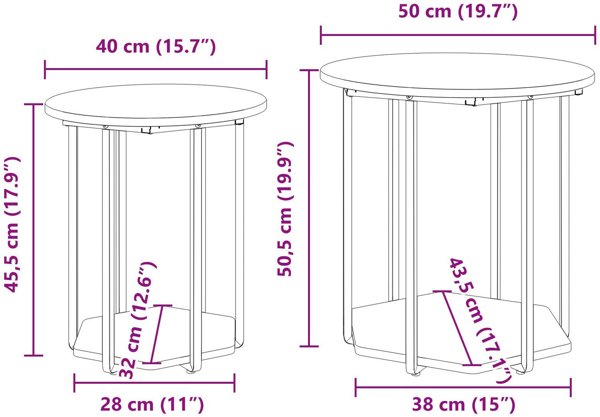 Trapetzia Telika vidaXL Gkri-Sonoma Synthitiko Ksulo, Metalllo Mikro