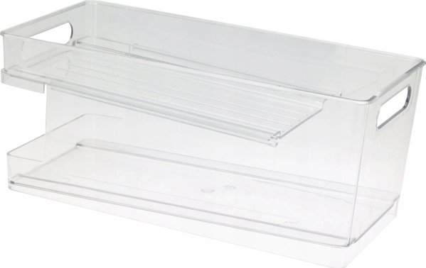 Storage Solutions Οργανωτής Ψυγείου, Διάφανο Πλαστικό Κουτί Αποθήκευσης Τροφίμων, 35.5 x 16.5 x 15.3 cm