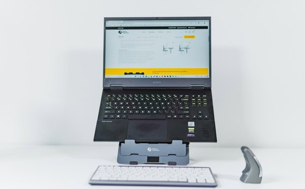 BakkerElkhuizen FlexTop 170 Βάση Laptop και Tablet, Ρυθμιζόμενη, Αλουμίνιο, Σκούρο Γκρι