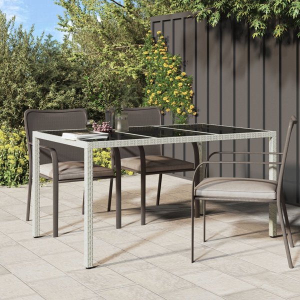 vidaXL Τραπέζι Κήπου Πολυρατάν Λευκό 150x90x75 εκ.