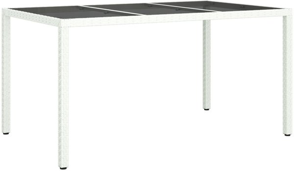 vidaXL Τραπέζι Κήπου Πολυρατάν Λευκό 150x90x75 εκ.