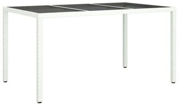 vidaXL Τραπέζι Κήπου Πολυρατάν Λευκό 150x90x75 εκ.