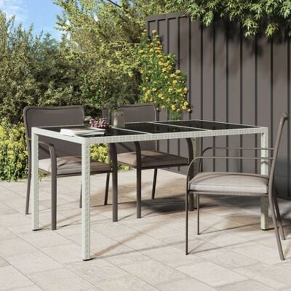 vidaXL Τραπέζι Κήπου Πολυρατάν Λευκό 150x90x75 εκ.