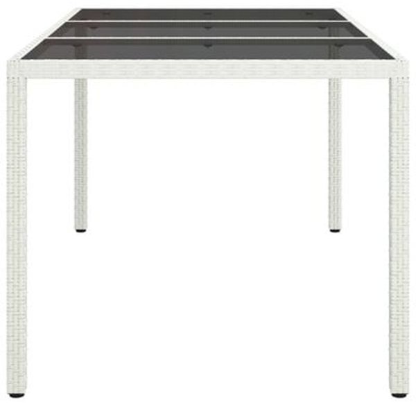 vidaXL Τραπέζι Κήπου Πολυρατάν Λευκό 150x90x75 εκ.