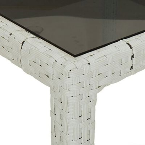 vidaXL Τραπέζι Κήπου Πολυρατάν Λευκό 150x90x75 εκ.