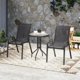 Leobert Σετ Τραπεζαρίας ISLAND 60cm & 2 Καρέκλες SOFIA Μαύρο Στρογγυλό Τραπέζι