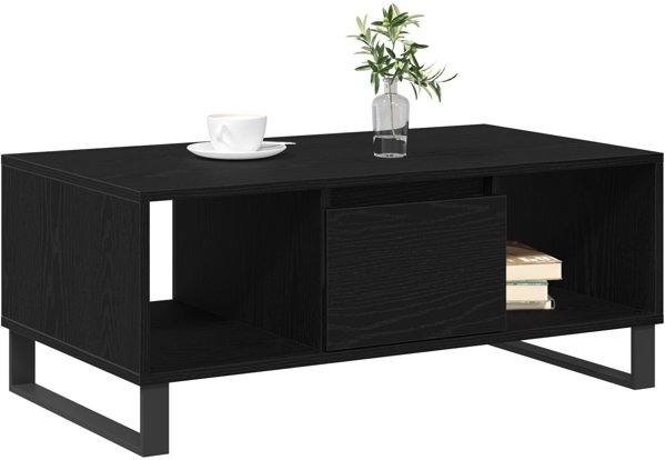 vidaXL Τραπεζάκι Καφέ, Μαύρη Δρυς, 90x50x36,5 εκ.
